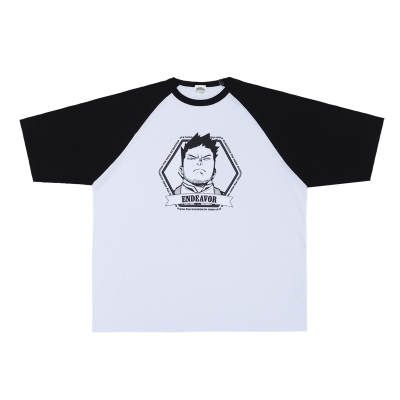 『僕のヒーローアカデミア』ラグランTシャツ “HEROES” エンデヴァー BE3