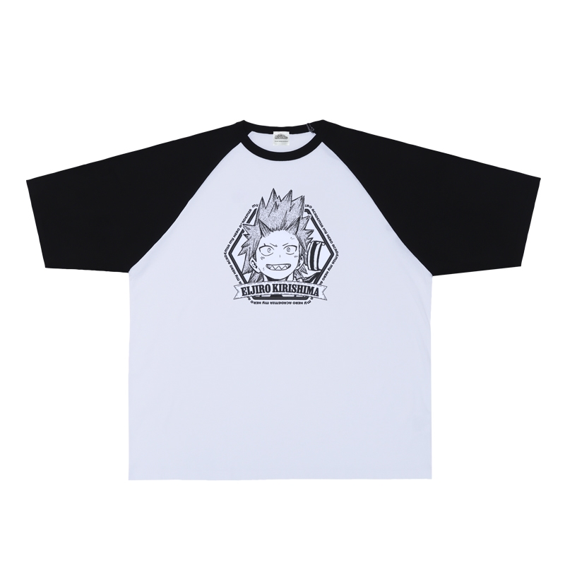 『僕のヒーローアカデミア』ラグランTシャツ “HEROES” 切島鋭児郎 BE4