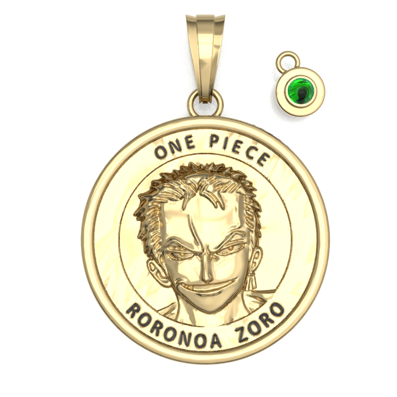 ＪＣＳ限定受注生産　『ＯＮＥ　ＰＩＥＣＥ』コインネックレス“ＺＯＲＯ”（天然石チャーム付き）　ゴールドコーティング　ＢＥ３