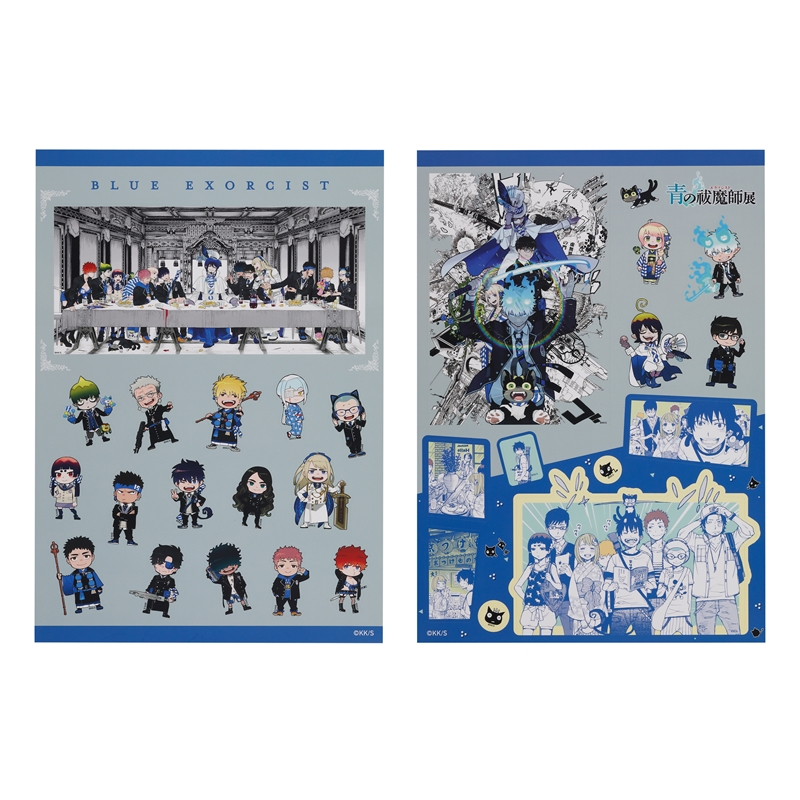 『青の祓魔師』ステッカーシート（Ａ４サイズ）　２種セット　＜青の祓魔師展　京都＞　ＢＥ３