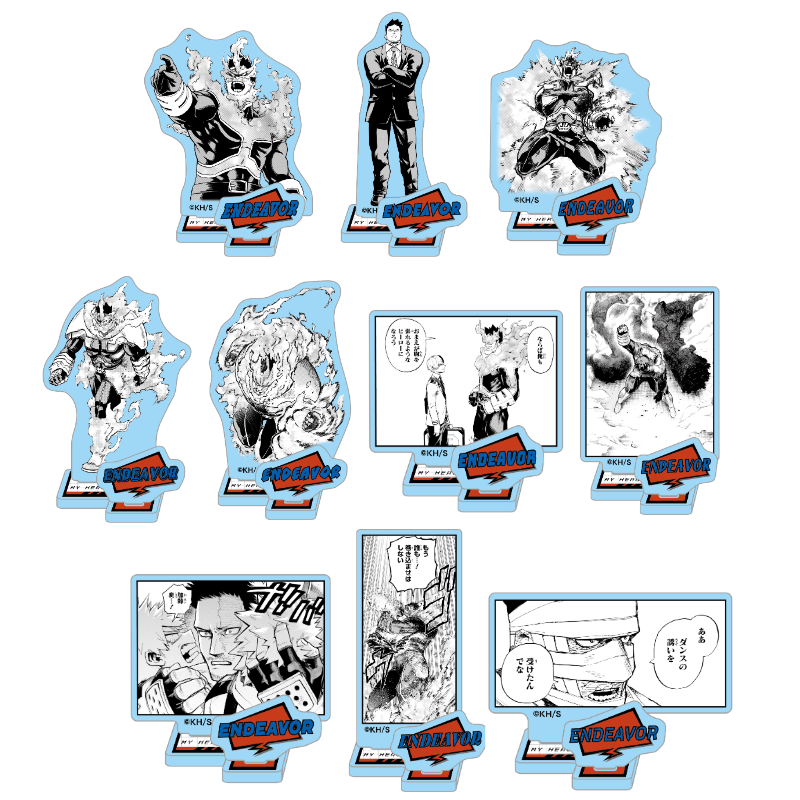 JCS限定 『僕のヒーローアカデミア』アクリルフィギュアコレクション“HEROES” エンデヴァー 全種セット (全10種入り) BE3