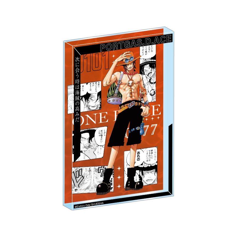 『ＯＮＥ　ＰＩＥＣＥ』アクリルブロック　“ＨＥＲＯＥＳ”　ポートガス・Ｄ・エース　ＢＦ１