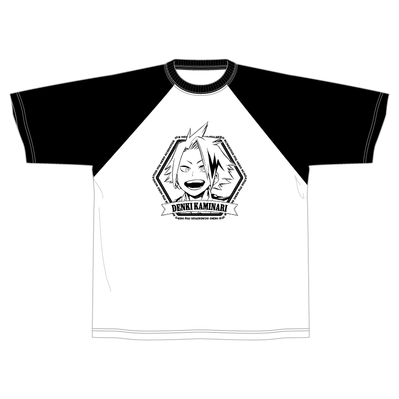 『僕のヒーローアカデミア』ラグランＴシャツ　“ＨＥＲＯＥＳ”　上鳴電気　ＢＦ２