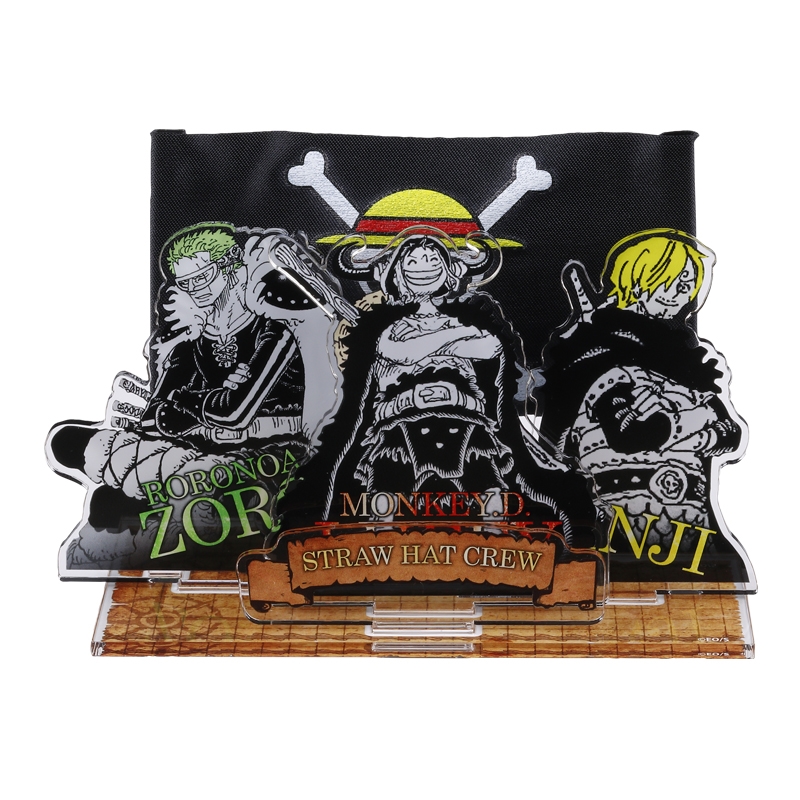 『ＯＮＥ　ＰＩＥＣＥ』海賊旗アクリルスタンド　ルフィ＆ゾロ＆サンジ　エルバフＶｅｒ．　ＢＦ３