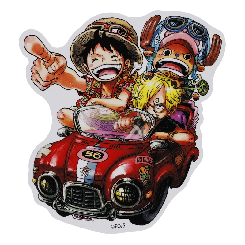『ＯＮＥ　ＰＩＥＣＥ』ダイカットステッカー　ルフィ＆サンジ＆チョッパー　（２０２５年ＷＪ２６号）　ＢＦ３